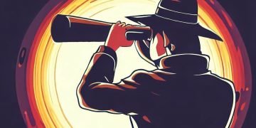 Detective Privado observando con prismáticos