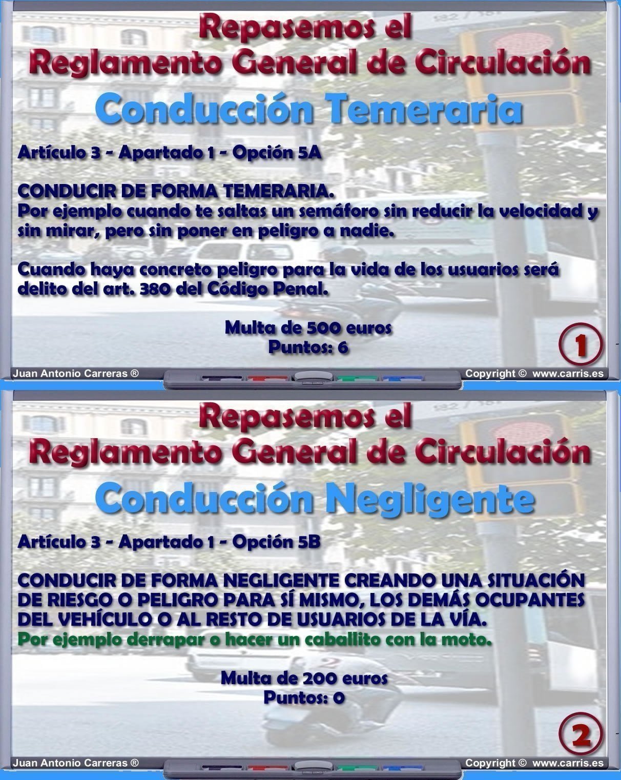 Diferencias entre conducción negligente y conducción temeraria delictiva y administrativa 8 Diferencias entre conducción negligente y conducción temeraria delictiva y administrativa
